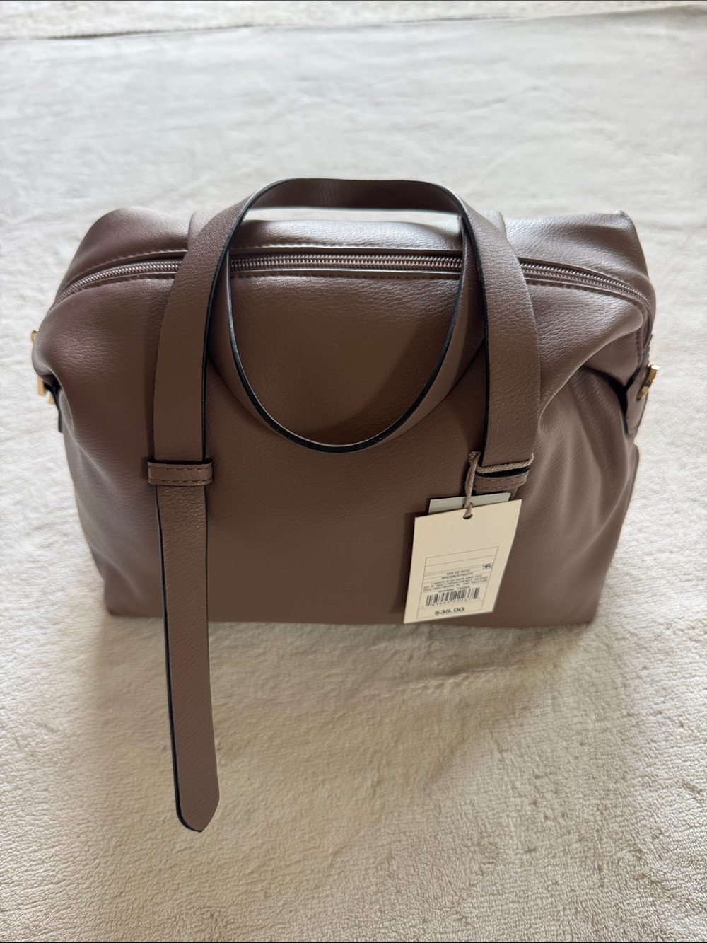 A new day Tote Bag in Taupe
